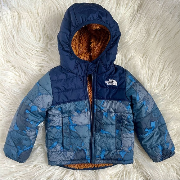 The North Face Toddler Boy Reversible Hooded Puffer Winter Coat - Main Image